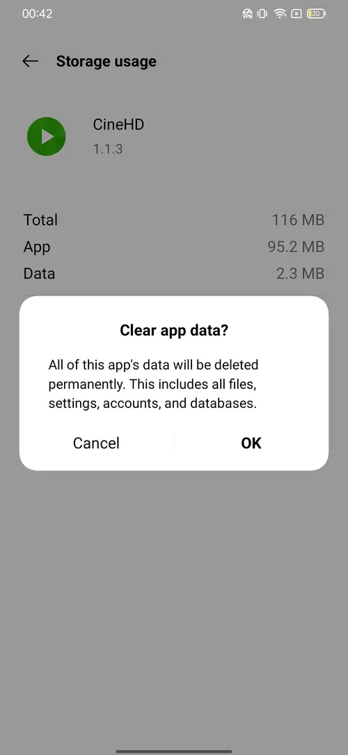 Clear the app cache Clear the app cache